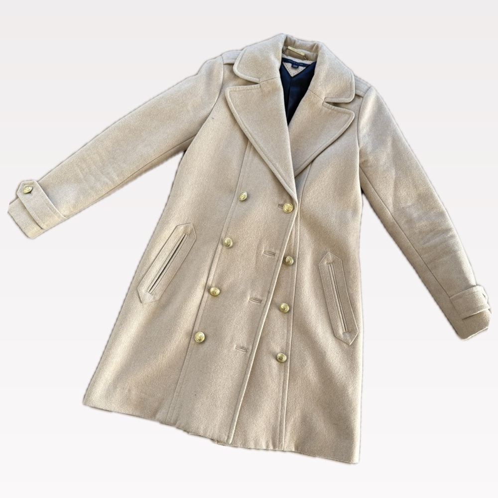 Tommy Hilfiger - Elegant trench coat Cream Double-Breasted Women's Coat